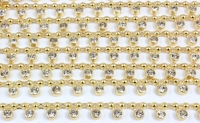 bdhk0826g 6mm gold pearl braid with clear diamante edging